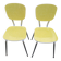 pair of yellow Formica chairs