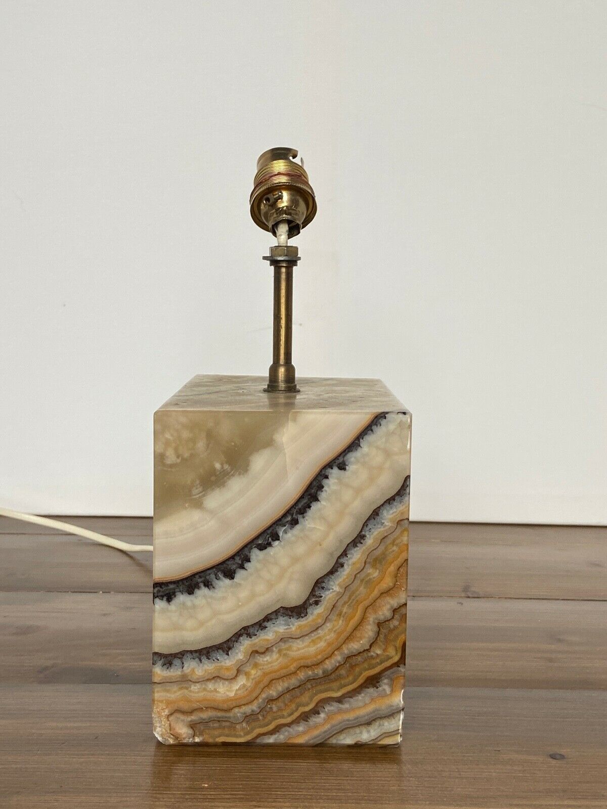 LAMP 1970 ON ONYX FOOT DESIGN FRENCH WORK MARMARA