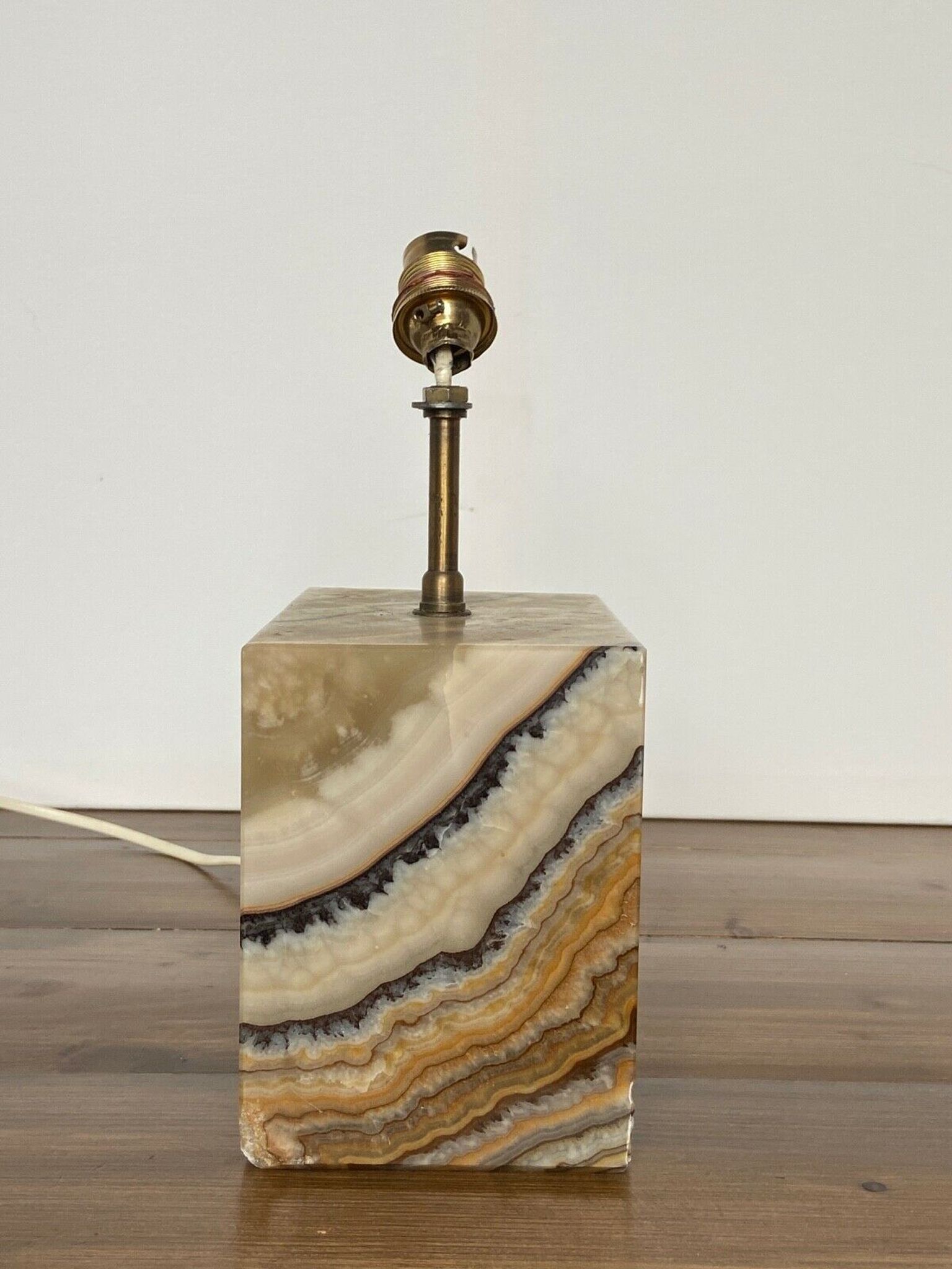 LAMP 1970 ON ONYX FOOT DESIGN FRENCH WORK MARMARA