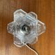 Glass table lamp by Peill & Putzler 1960s Ice cube series