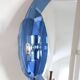 Miroir bleu cobalt, design italien, circa 1970