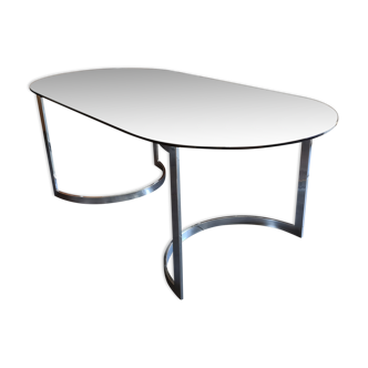 Table ovale vintage par Boris Tabacoff 1970