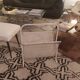 Vintage perforated metal magazine holder