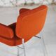 Vintage orange velvet armchair, 1970