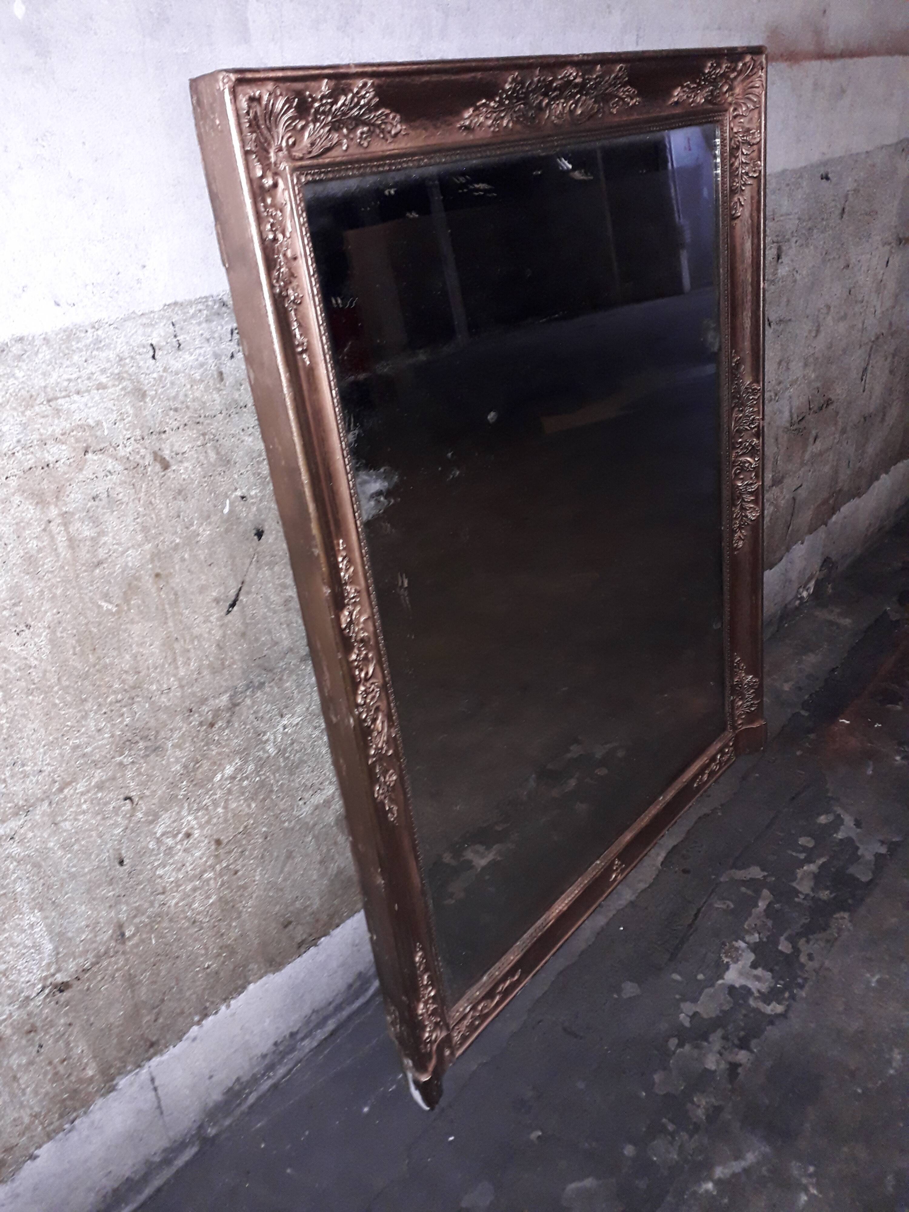 Golden mirror from period restoration