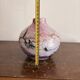 Michele Luzoro Round Vase Biot Glassworks Blown Glass Rose Gold Inclusion