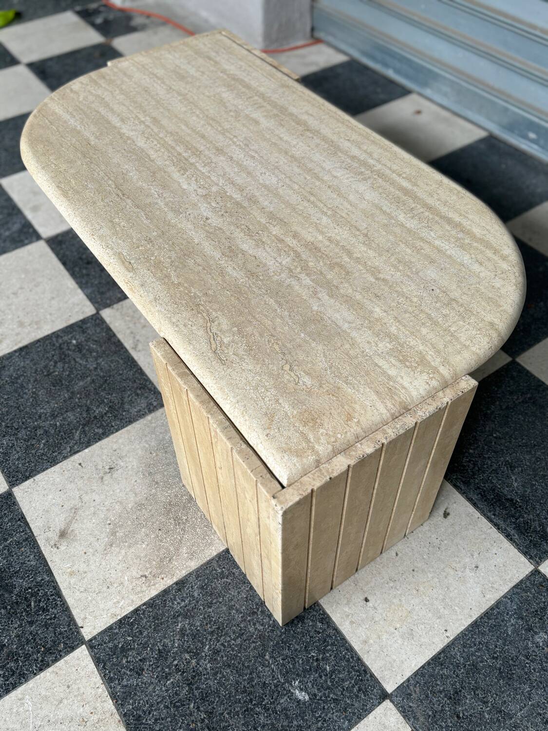 Vintage travertine coffee table