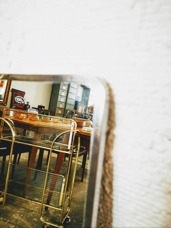 Chrome rectangular mirror 62x92cm