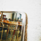 Chrome rectangular mirror 62x92cm