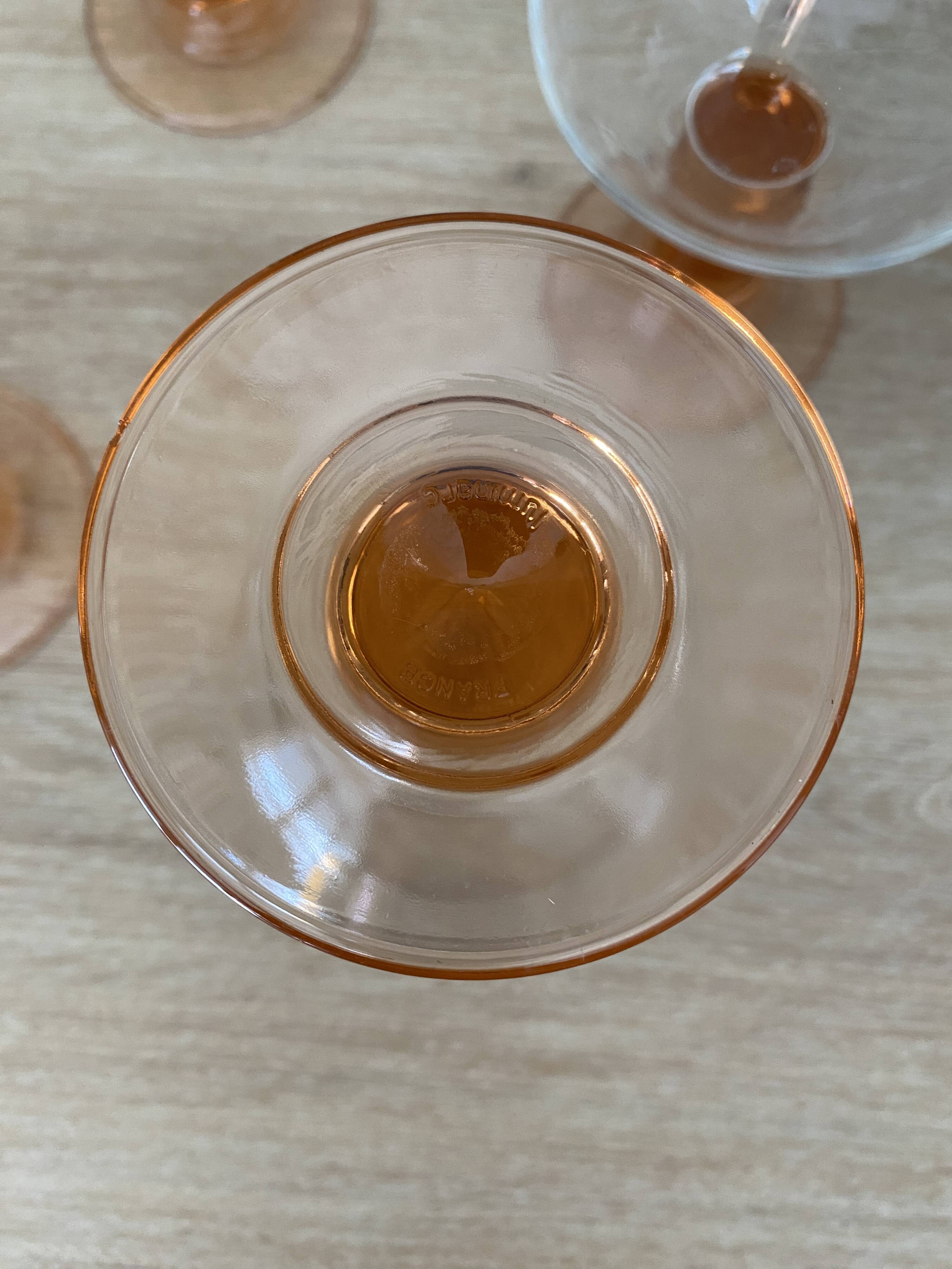 set of 4 new Luminarc stemmed glasses / Arques glassworks