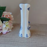 Vintage Small Porcelain Vase Delf Blue and White Heart Shape