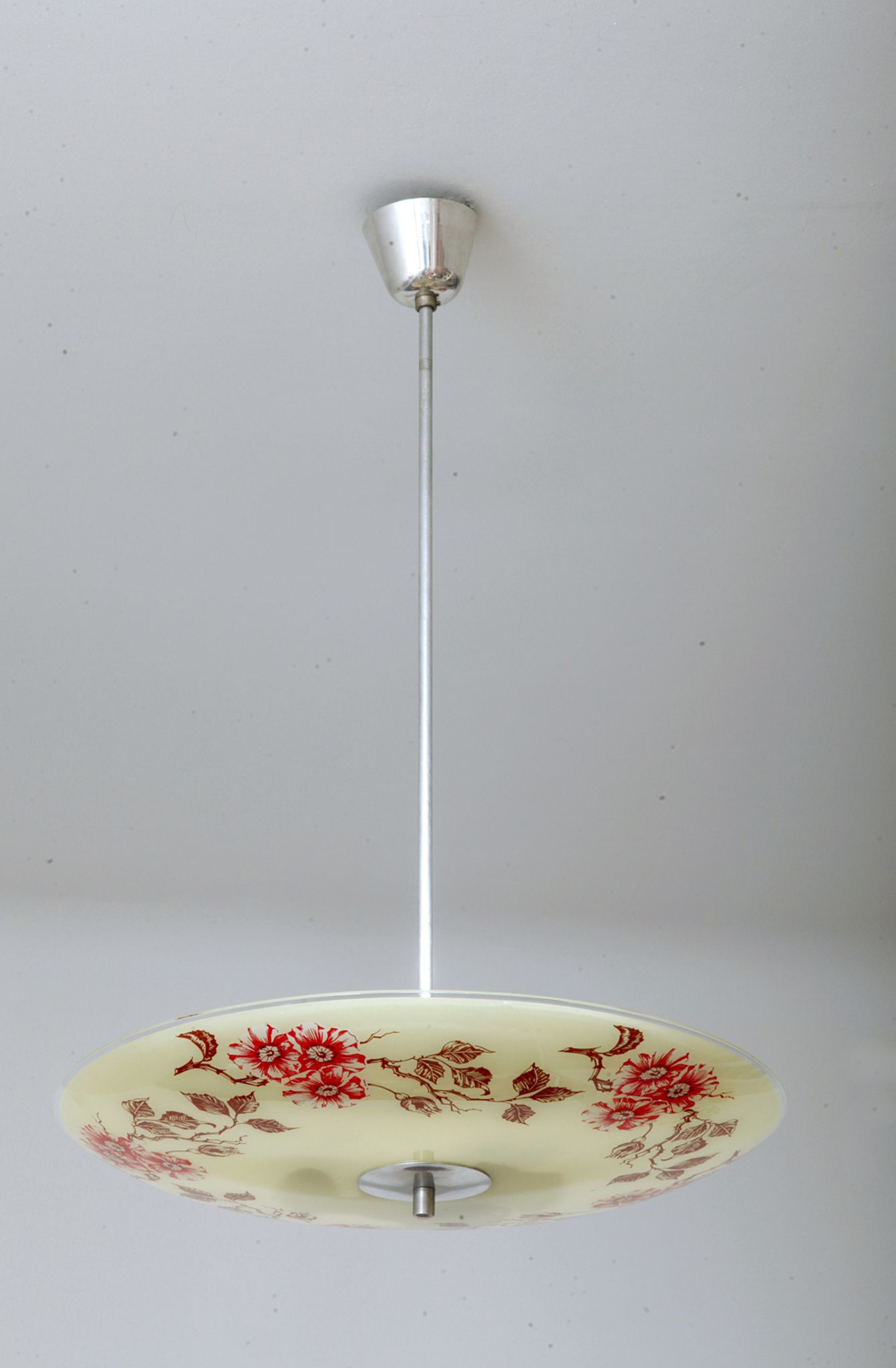 Glass ceiling lamp, Czechoslovakia, 60's
