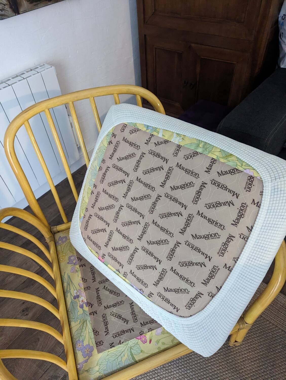 Rattan armchair from Maison Maugrion