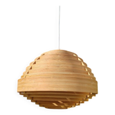 Scandinavian curved wood pendant light