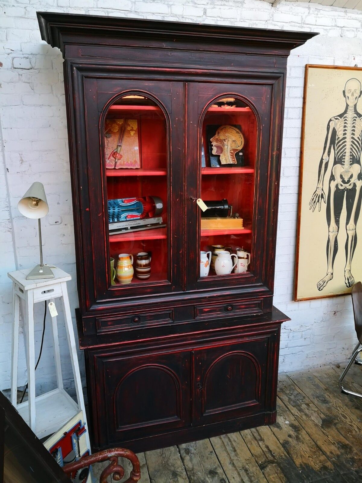 Showcase buffet 2 bodies vintage, farm dresser