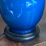 Pair of crackled ceramic lamps