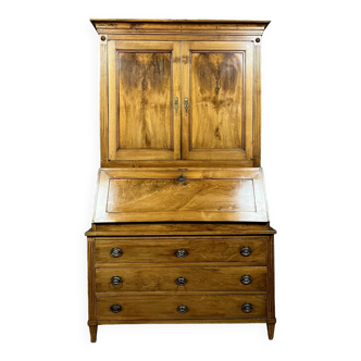 Louis XVI period 3-body scriban cabinet in mahogany circa 1780