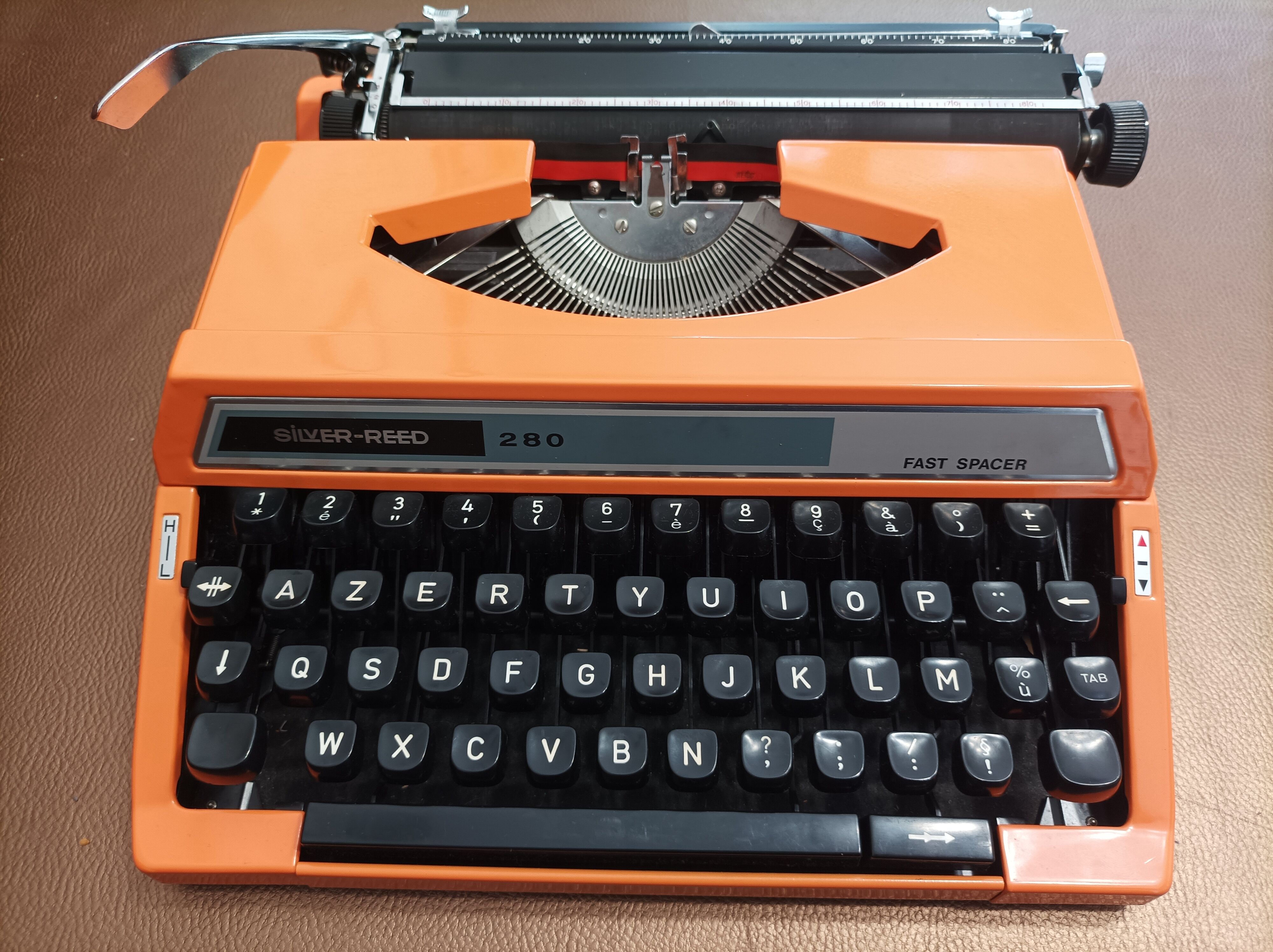 Typewriter Silver Reed 280 Orange Controlled Ribbon Ok