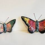 Vintage ceramic wall butterflies