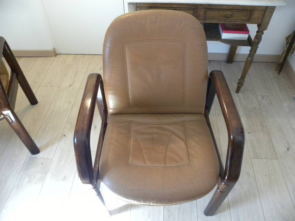 Pair of lounge armchairs from the high-end brand ATAL.