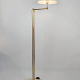 Paire de lampadaires modulables en laque et laiton 1970s