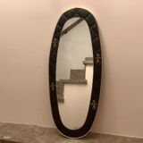 Old mirror mirror black skaï