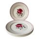 4 vintage dessert plates in half Badonviller porcelain