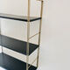 Gold and brown String wall shelves