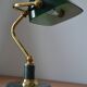 Lampe de banquier socle en marbre vert