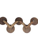 Oak wood wall coat rack / 1960s