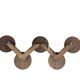 Oak wood wall coat rack / 1960s
