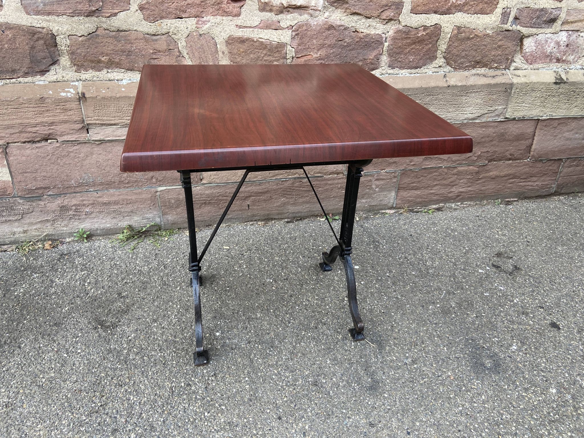 Parisian cast iron bistro table Mid-century French Paris café Montmartre bistro table 80s