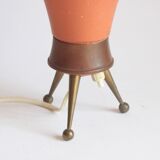 Brass tripod table lamp, 1950s