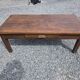 Antique solid oak coffee table, 130cm L