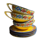 Lunches or chocolate cups, antique, earthenware from Provence