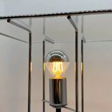Large geometric chrome and plexiglass lamp, 1970s