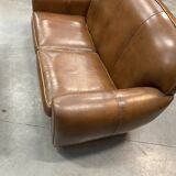 Old leather club sofa