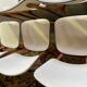 Suite of 6 vintage chairs in white Skaï