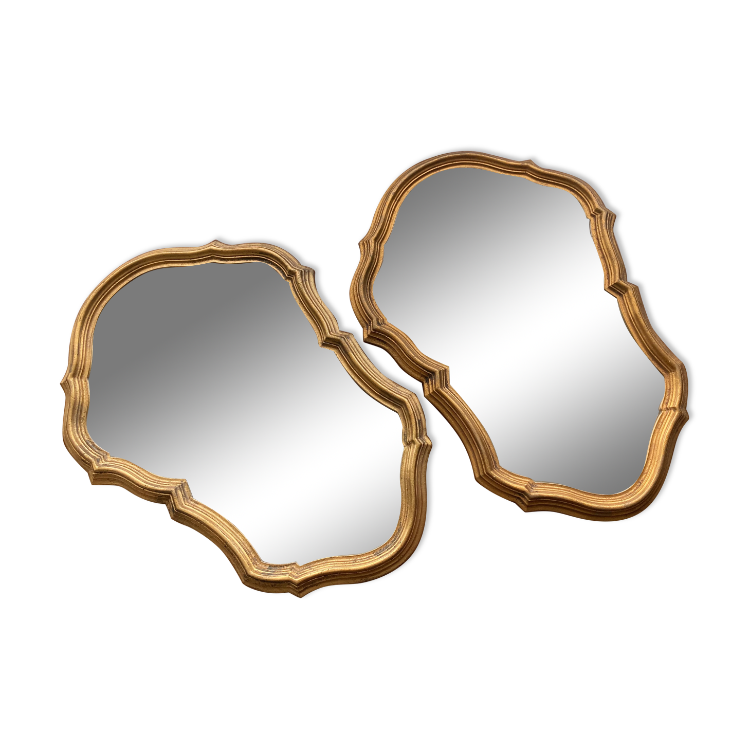 Pair of baroque mirrors 29x42cm