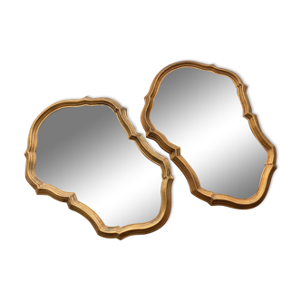 Paire de miroirs baroques 29x42cm