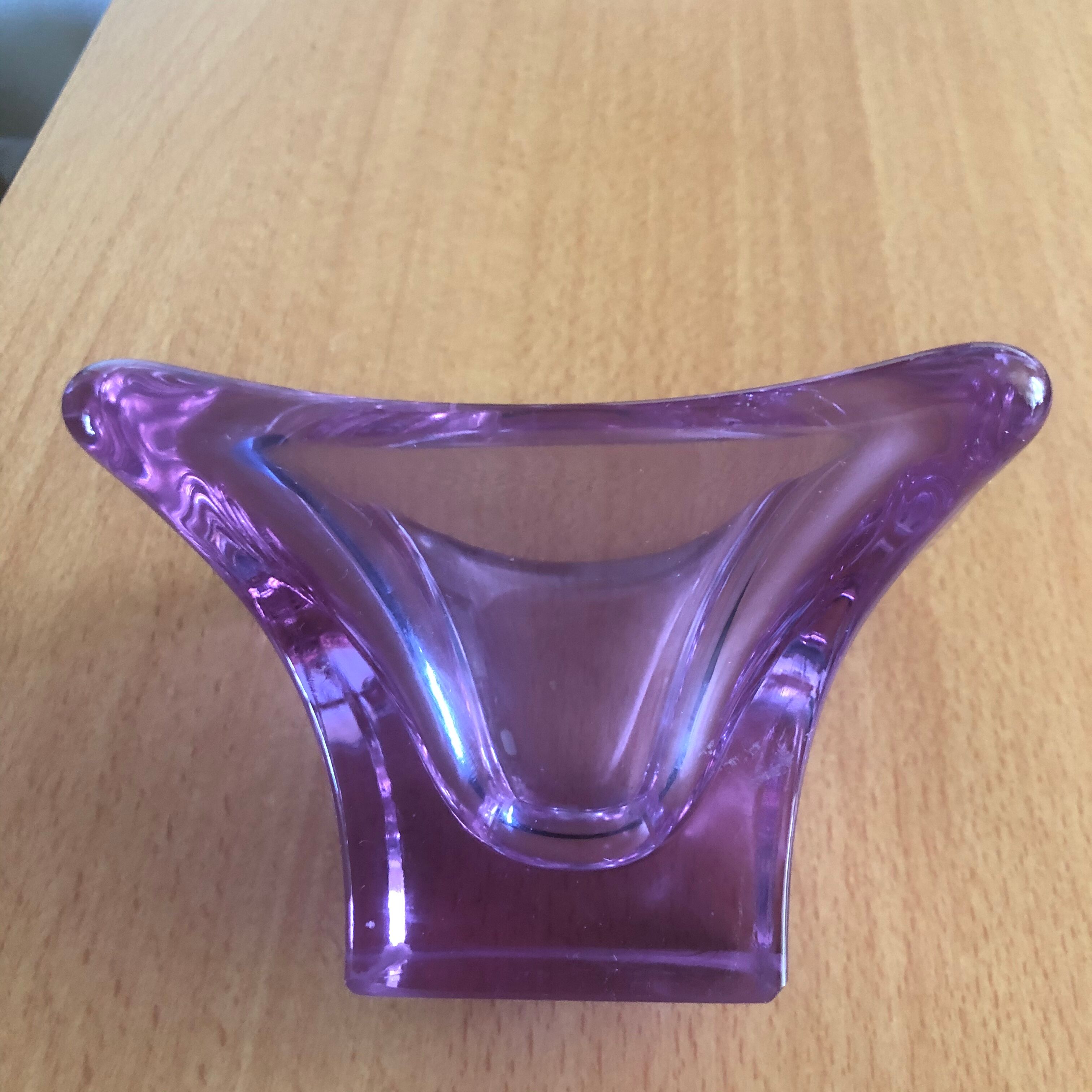 Empty purple crystal pocket