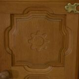 Oak entrance cabinet by Guillerme and Chambron 1960