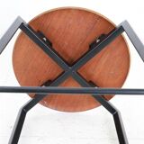 Extraordinary Danish workshop stool / fully restored / teak / steel / mid-century modern design / industrial / 1960s