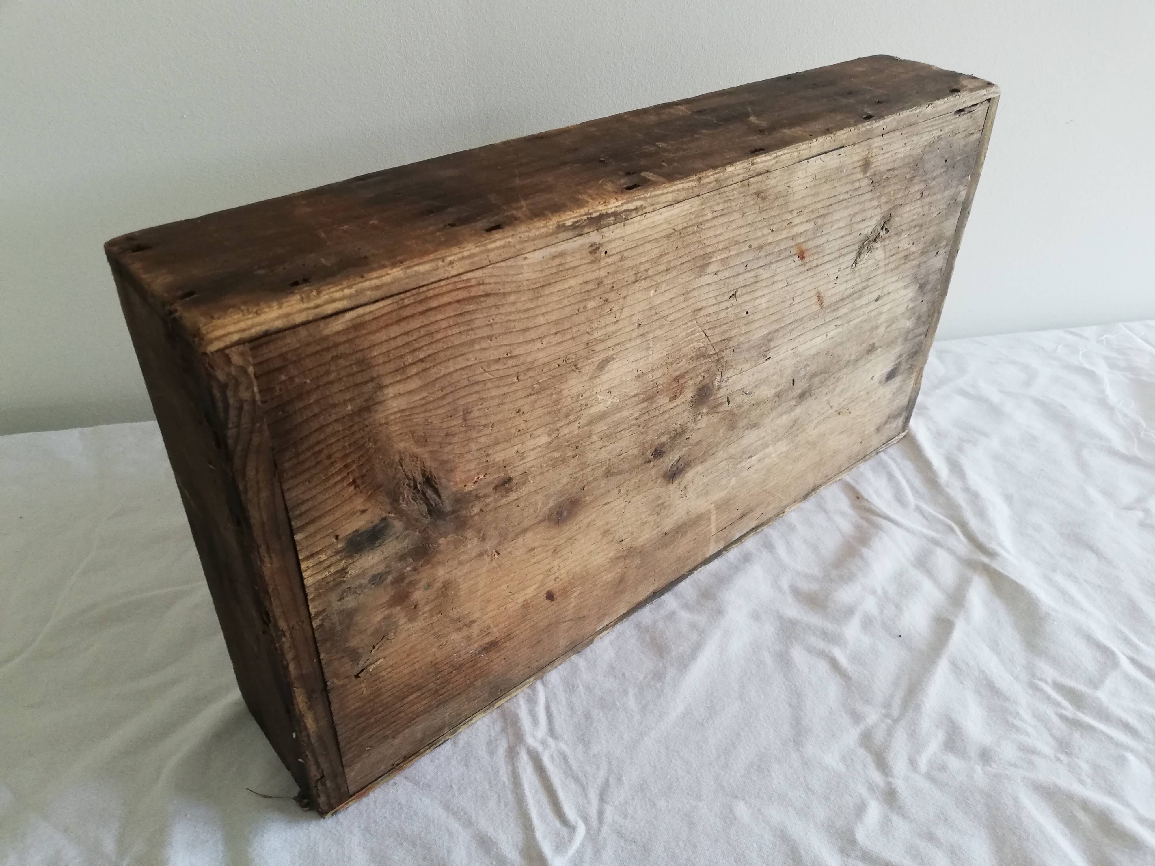 Box with vintage carpentry compartments