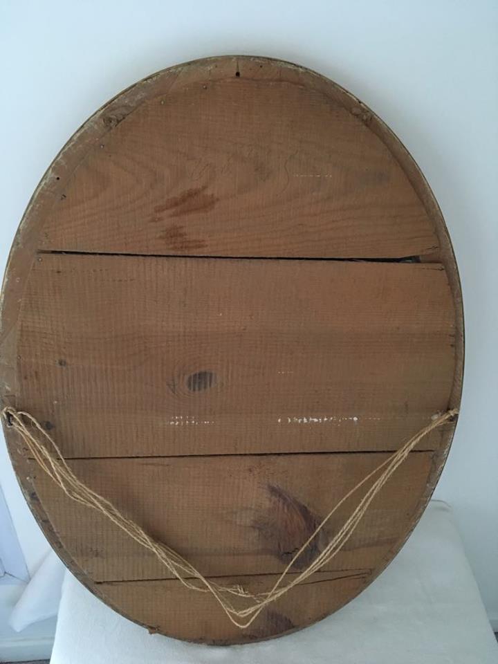 Former beveled oval mirror 74x55cm