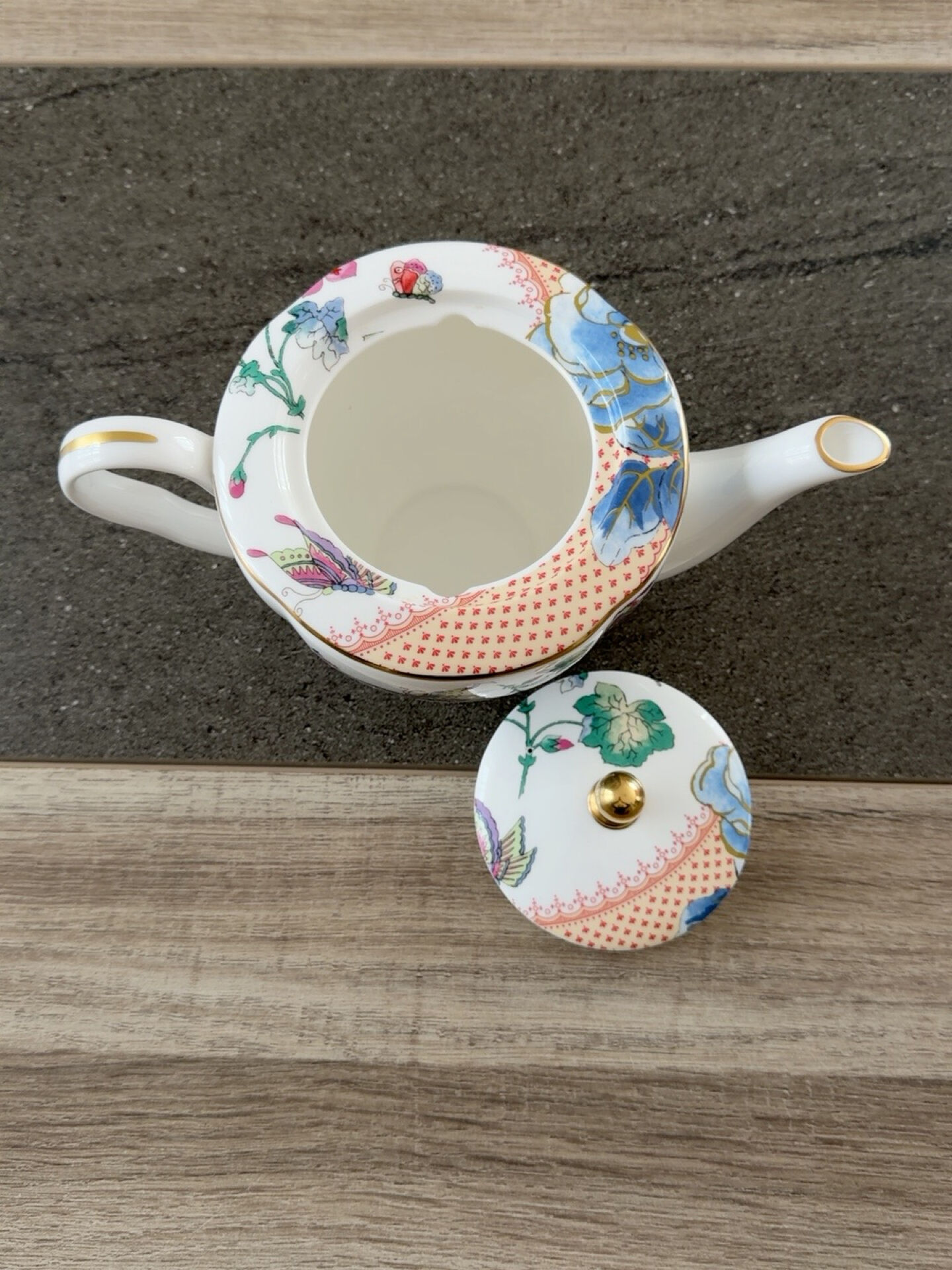 Wedgwood Butterfly Bloom Teapot – English Bone China