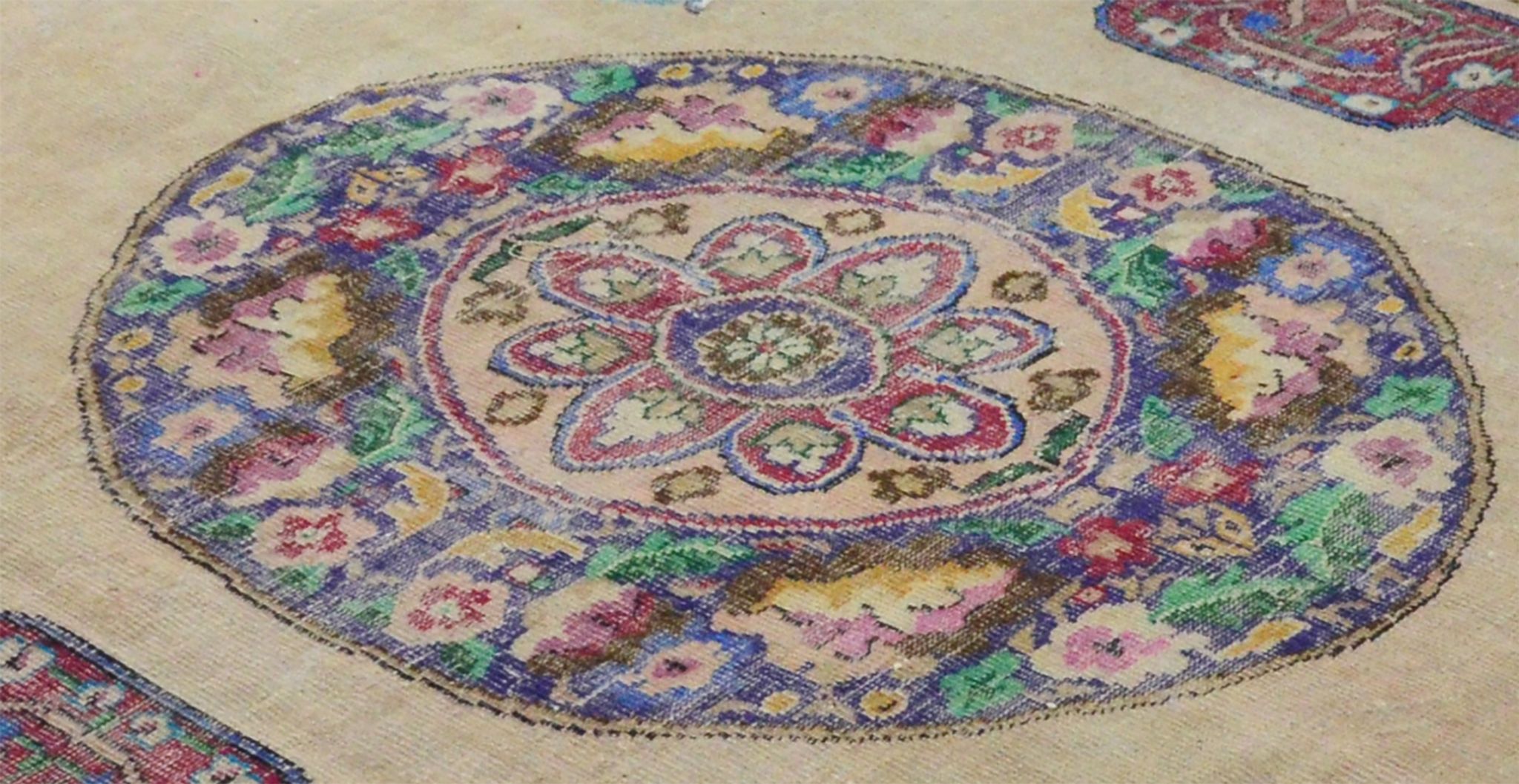 Anatolian handmade vintage rug 354 cm x 231 cm