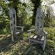 Paire de fauteuils en bois flotté