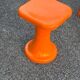 Orange plastic Tam Tam stool 1970