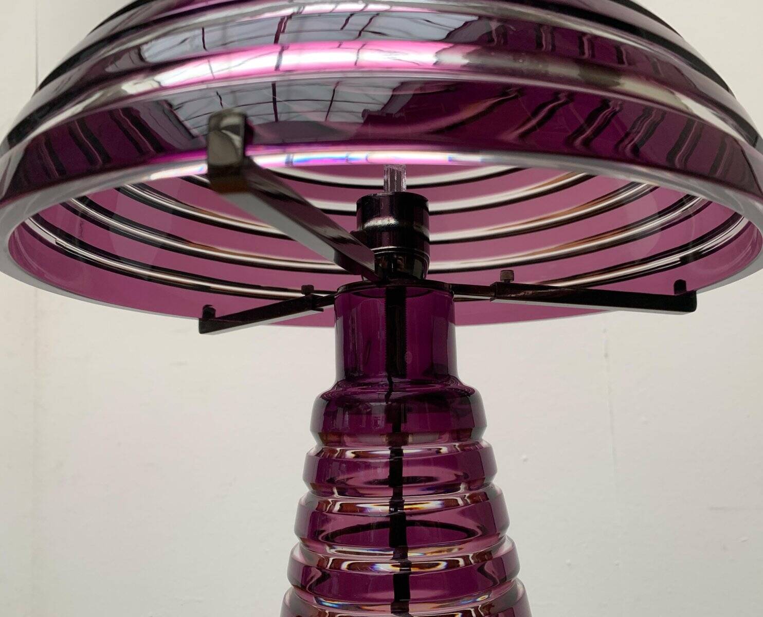 Postmodern glass mushroom table lamp, Italy